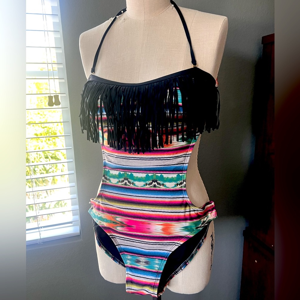 L space one piece swim suit